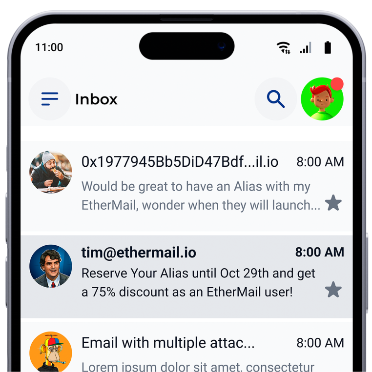 Inbox Image with Alias